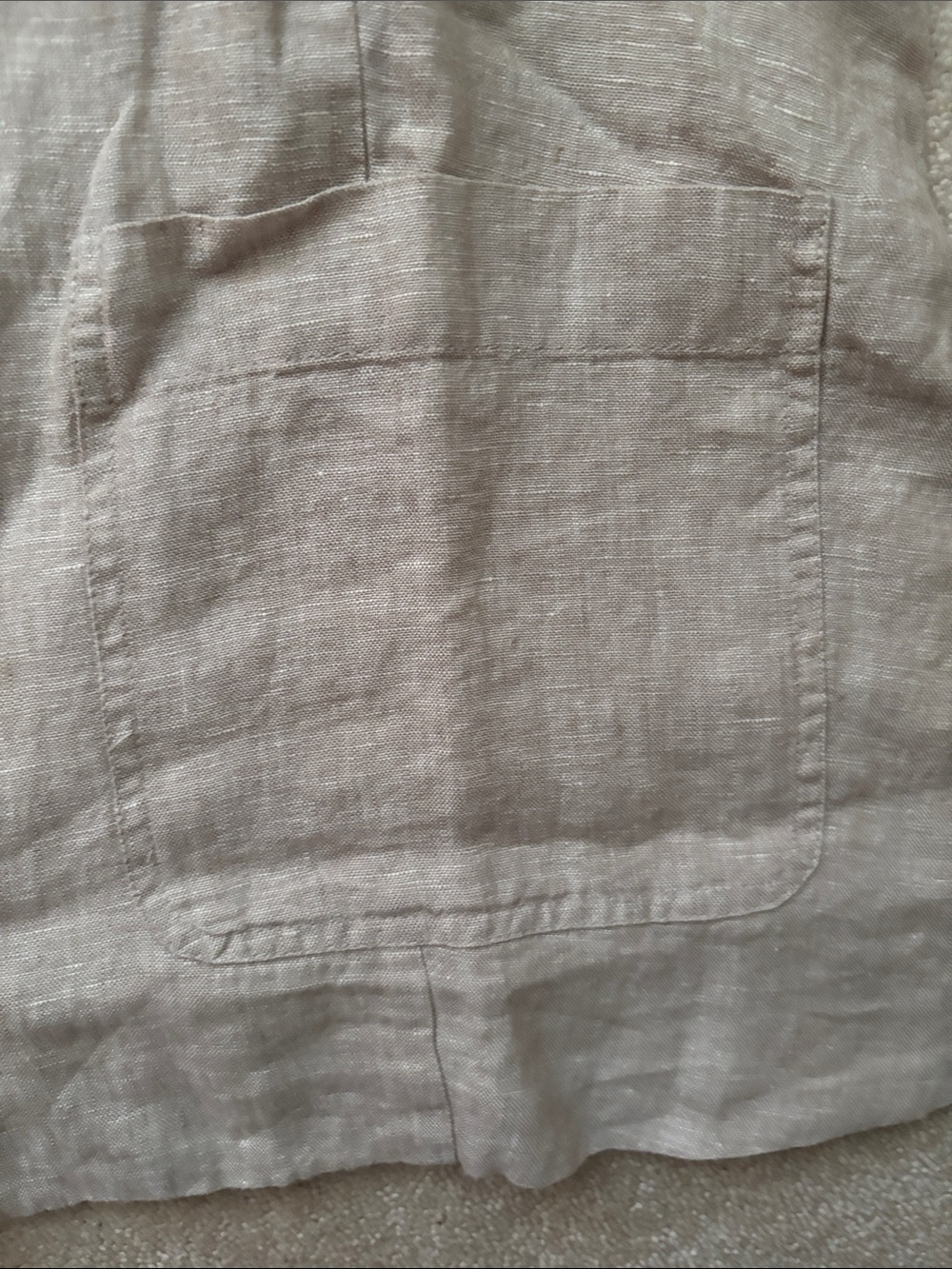 Quince Linen Sleeveless Button-Down Top in Natural - Picture 4 of 6